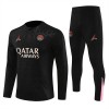 Sudadera De Entrenamiento Paris Saint-Germain Cremallera De Cuarto 2024-25 Negra - Hombre